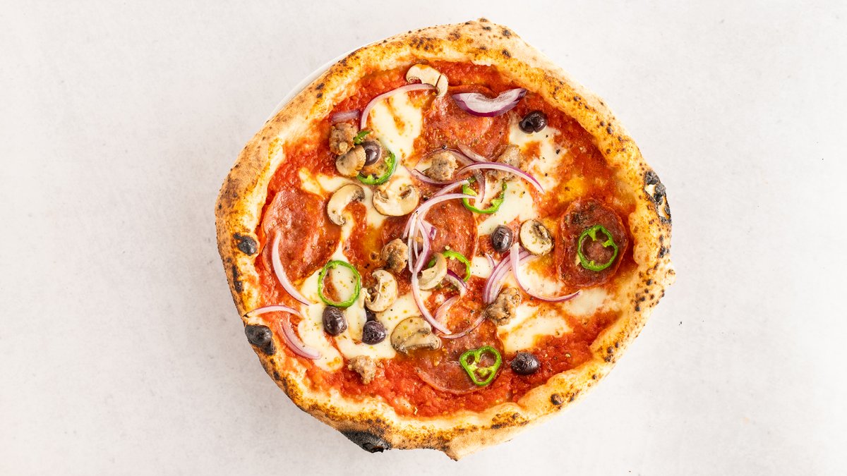 guzzini pizza絵大皿 ２枚セット PIZZA AUTO FELICE ピッツァ「クワトロフォルマッジ」004AF03N