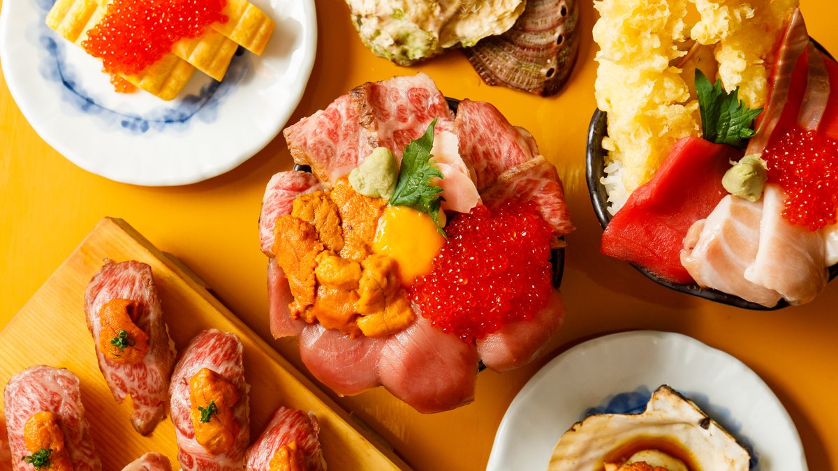 Image of KobeGyu to Kaisendon NIKUANDO DOUTONBORI