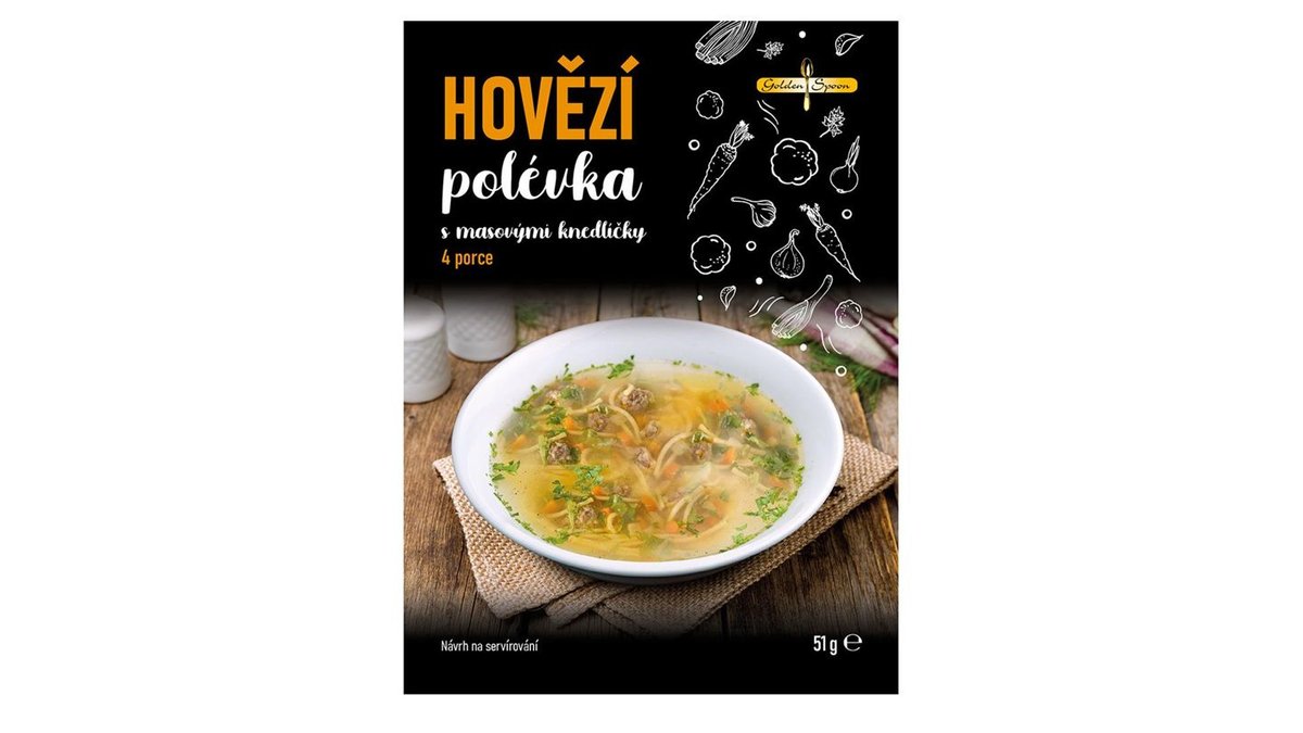 Polévka varná Golden Spoon hovězí s masovými knedlíčky