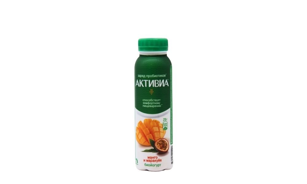 Йогурт питьевой Активиа манго маракуйя 270 г