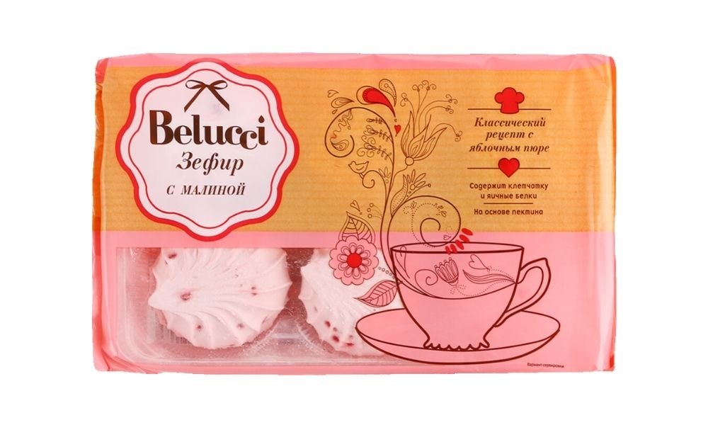 Зефир ЯШКИНО Belucci с малиной 250г