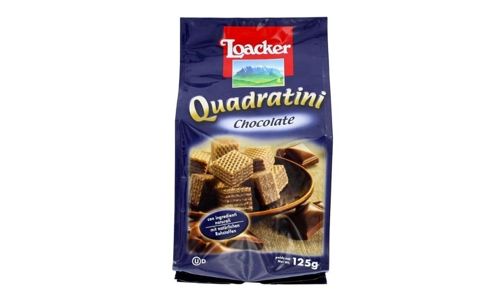 Вафли LOACKER Quadratini Кубики Chocolate 125г