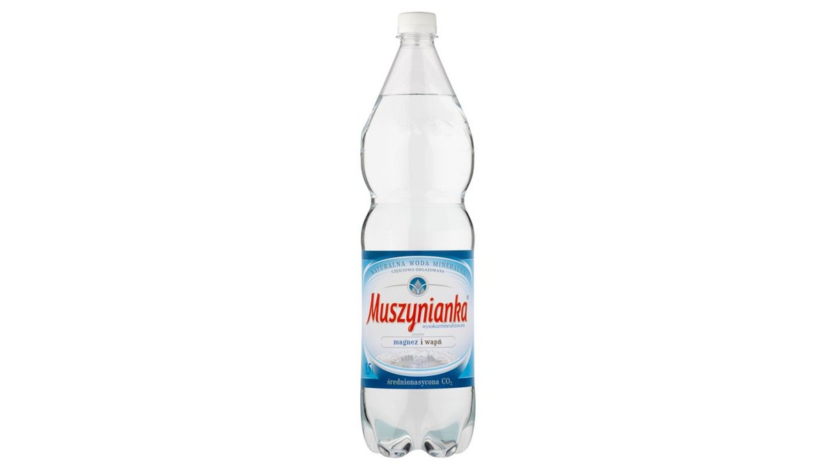 Muszynianka Naturalna woda mineralna wysokozmineralizowana średnionasycona CO2 1,5 l