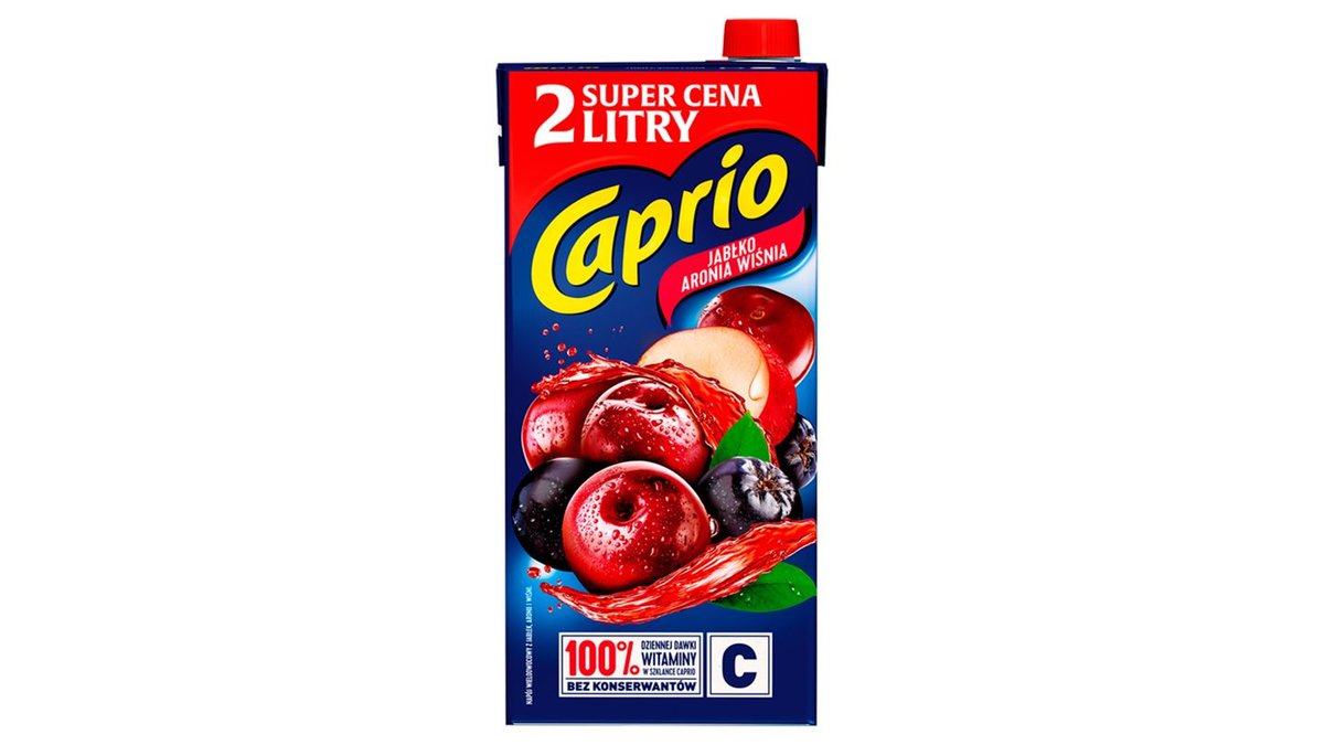 Caprio Napój jabłko aronia wiśnia 2 l