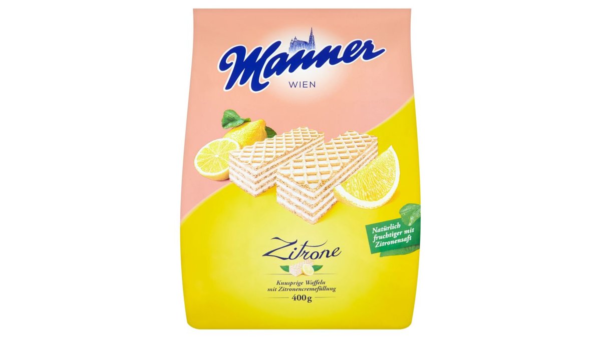 Manner Chrumkavé oplátky plnené citrónovou náplňou 400 g