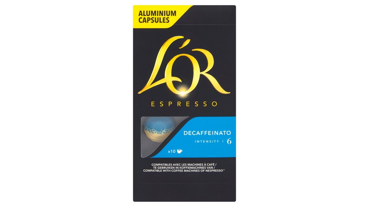 L'OR Espresso Decaffeinato Int. 6 - 10 hliníkových kapsúl kompatibilných s kávovarmi Nespresso® disc