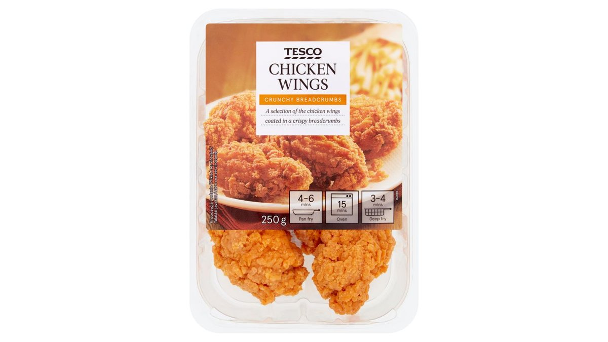 Tesco Obaľované kuracie krídla predsmažené 250 g