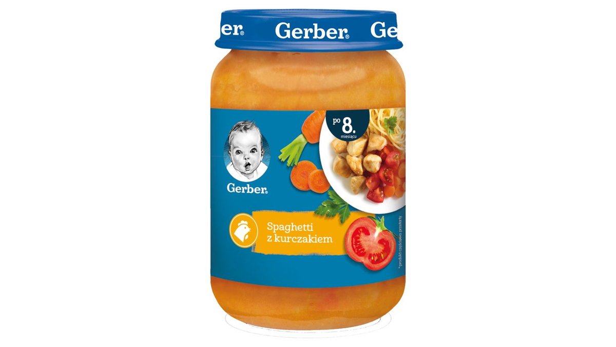 Gerber Spaghetti z kurczakiem dla niemowląt po 8. miesiącu 190 g