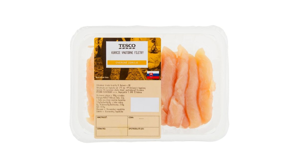 Tesco Kuracie vnútorné filetky