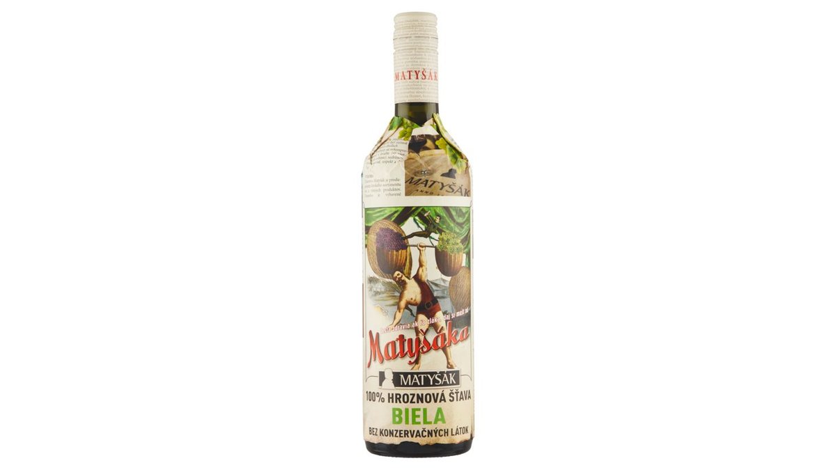 Matyšák 100% hroznová šťava biela 0,75 l