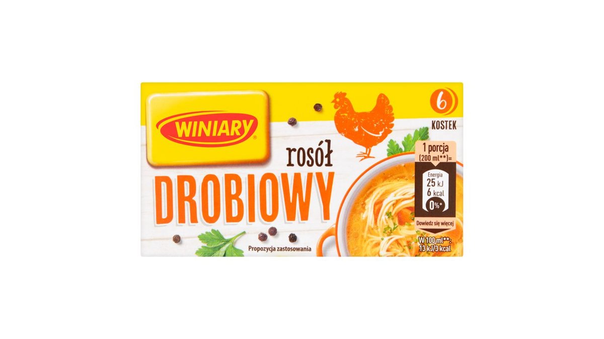 Winiary Rosół drobiowy 60 g (6 sztuk)