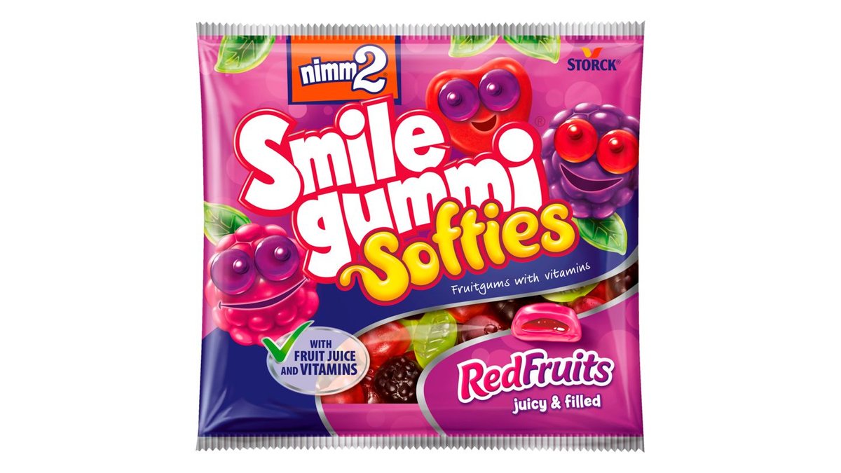 nimm2 Smilegummi Softies Red fruits bonbóny 90 g