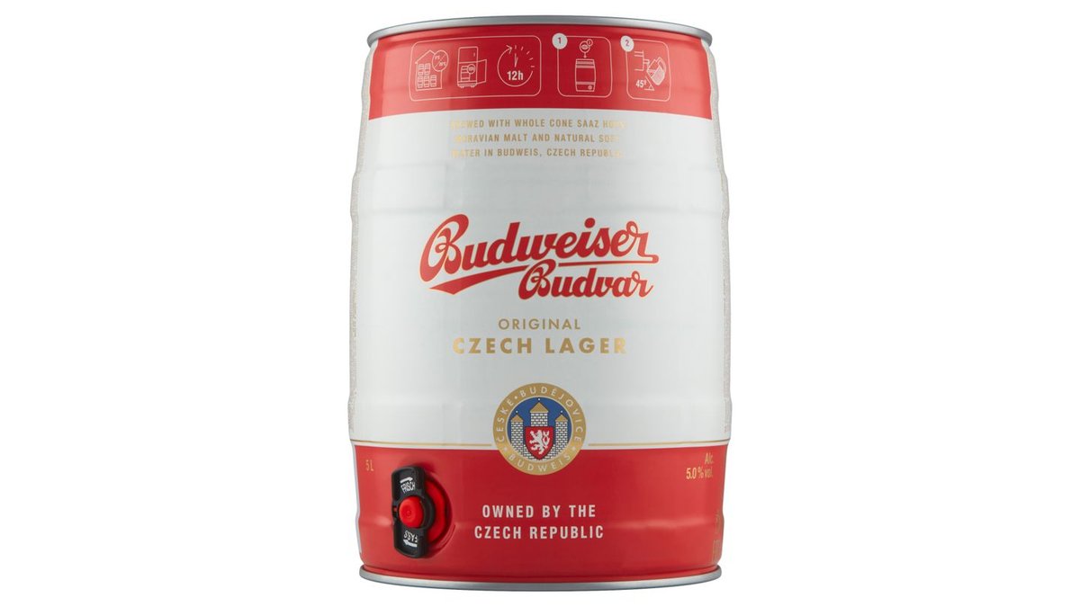 Budweiser Budvar Original pivo svetlý ležiak 5 l