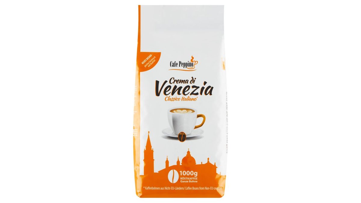 Cafe Peppino Crema di Venezia pražená zrnková káva 1000 g