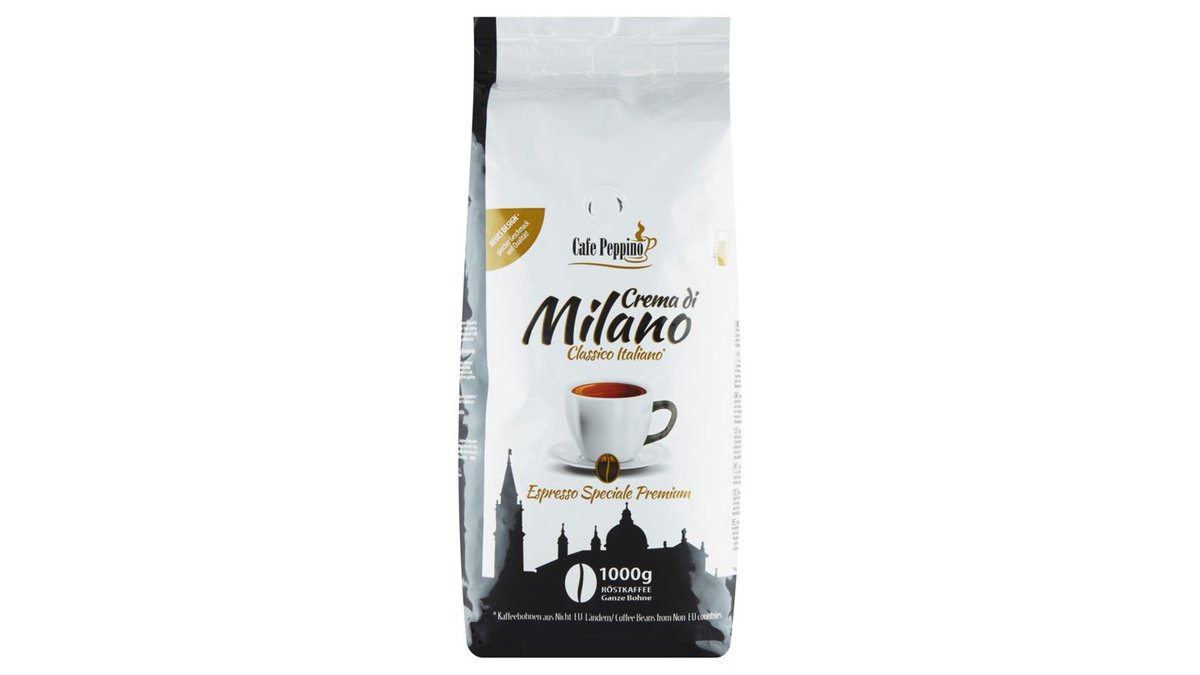 Cafe Peppino Crema di Milano Espresso pražená zrnková káva 1000 g