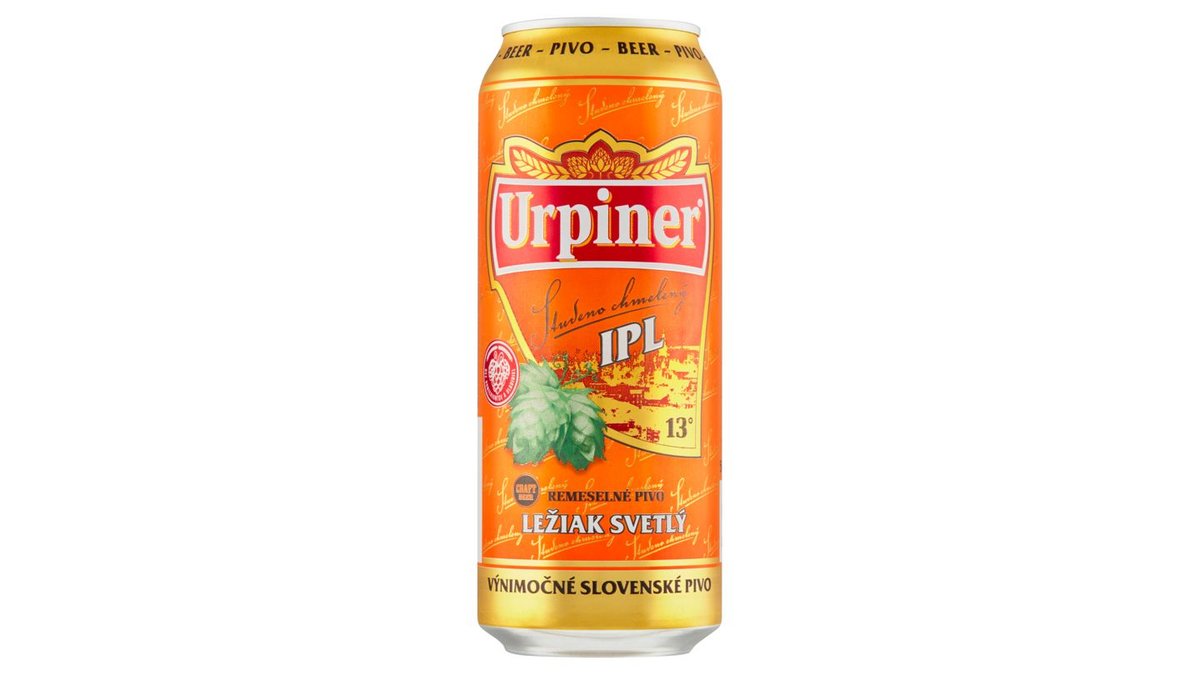 Urpiner IPL 13° studeno chmelený ležiak svetlý 500 ml