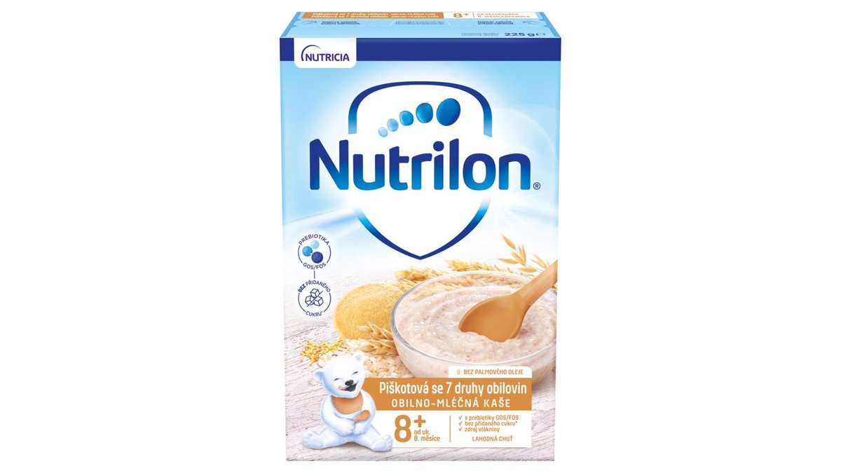 Nutrilon Pronutra Piškótová kaša so 7 druhmi obilnín 225 g, 8+