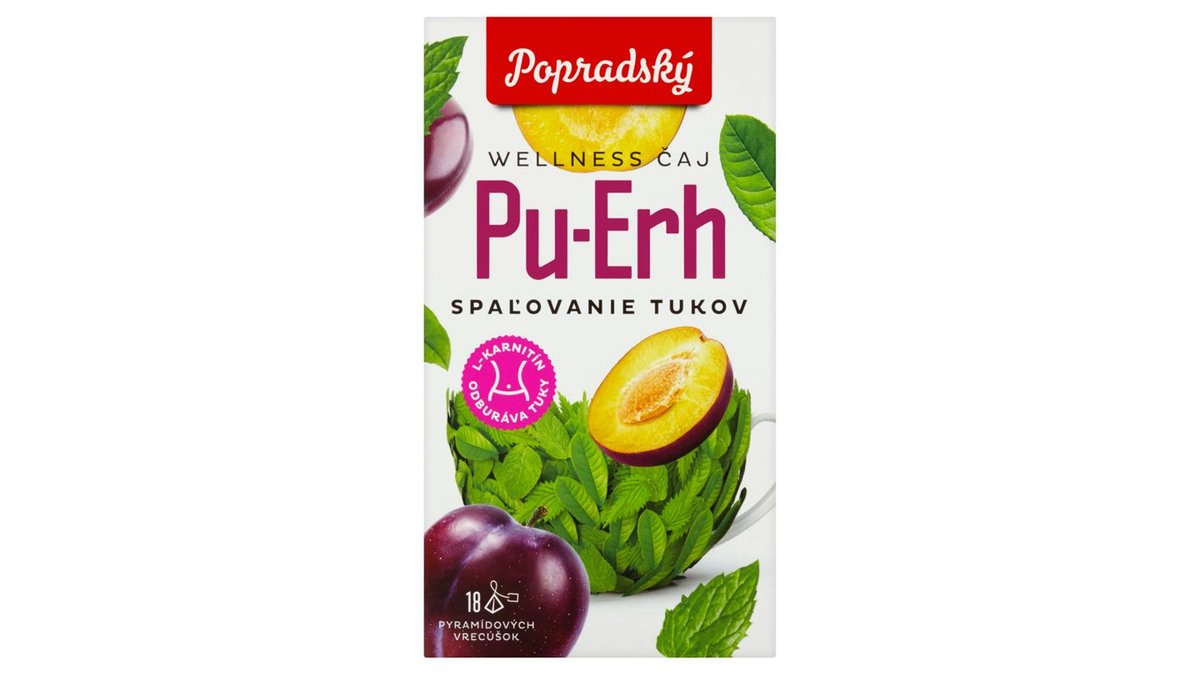 Popradský Wellness Čaj Pu-Erh spaľovanie tukov 27 g