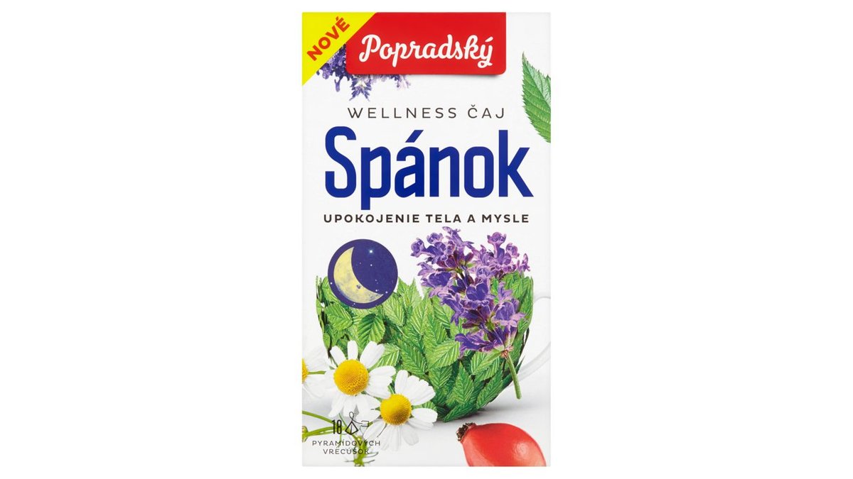 Popradský Wellness Čaj spánok upokojenie tela a mysle 18 x 1,5 g (27 g)