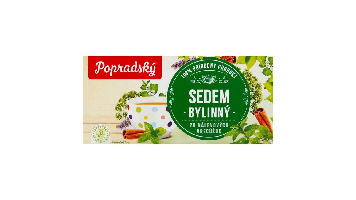 Popradský Bylinný čaj sedem bylinný 20 x 1,5 g (30 g)