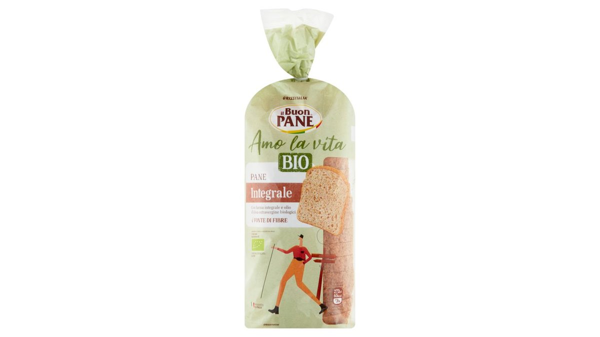 Il Buon Pane Grissitalia Bio celozrnný pšeničný chlieb krájaný 400 g
