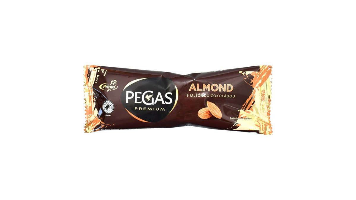 Prima Pegas Premium mrazený smotanový krém v mliečnej čokoláde s mandľami 100 ml