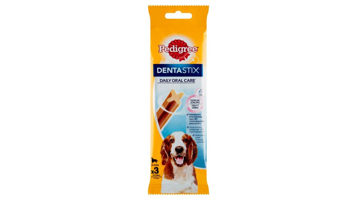 Pedigree Dentastix Doplnkové krmivo pre psy staršie ako 4 mesiace 3 ks 77 g