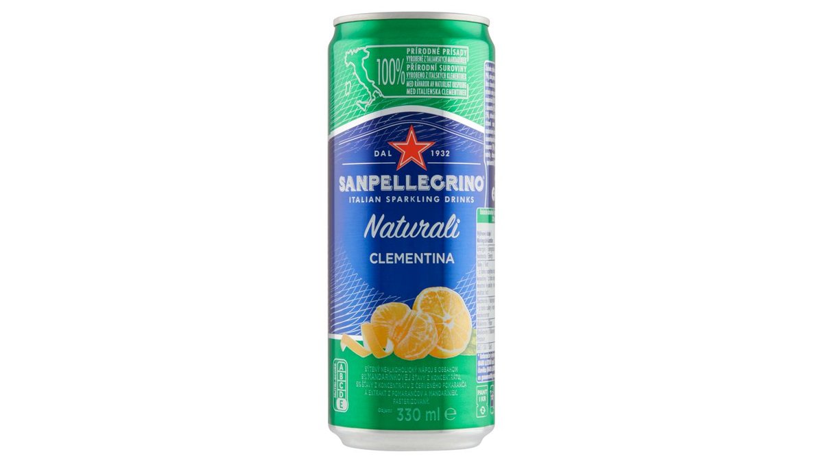 Sanpellegrino Naturali Clementina sýtený nealkoholický nápoj 330 ml