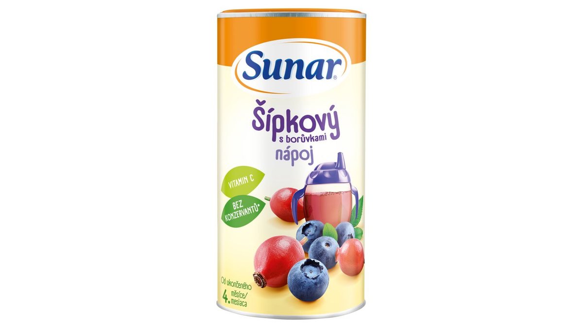 Sunar Rozpustný nápoj šípkový s čučoriedkami 200 g