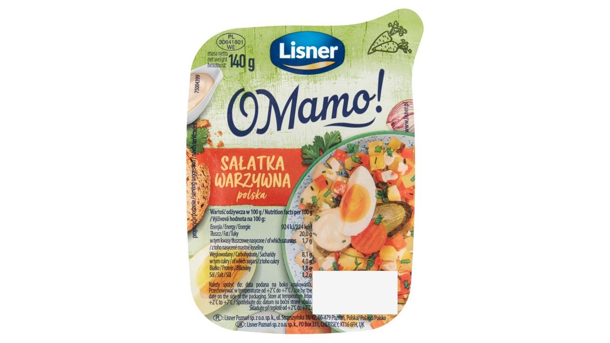 Lisner O Mamo! Sałatka warzywna polska 140 g