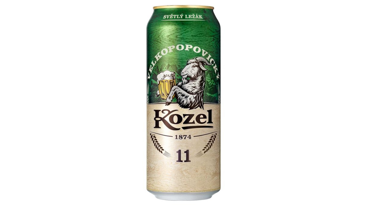 Velkopopovický Kozel 11 pivo výčapný ležiak svetlý 500 ml