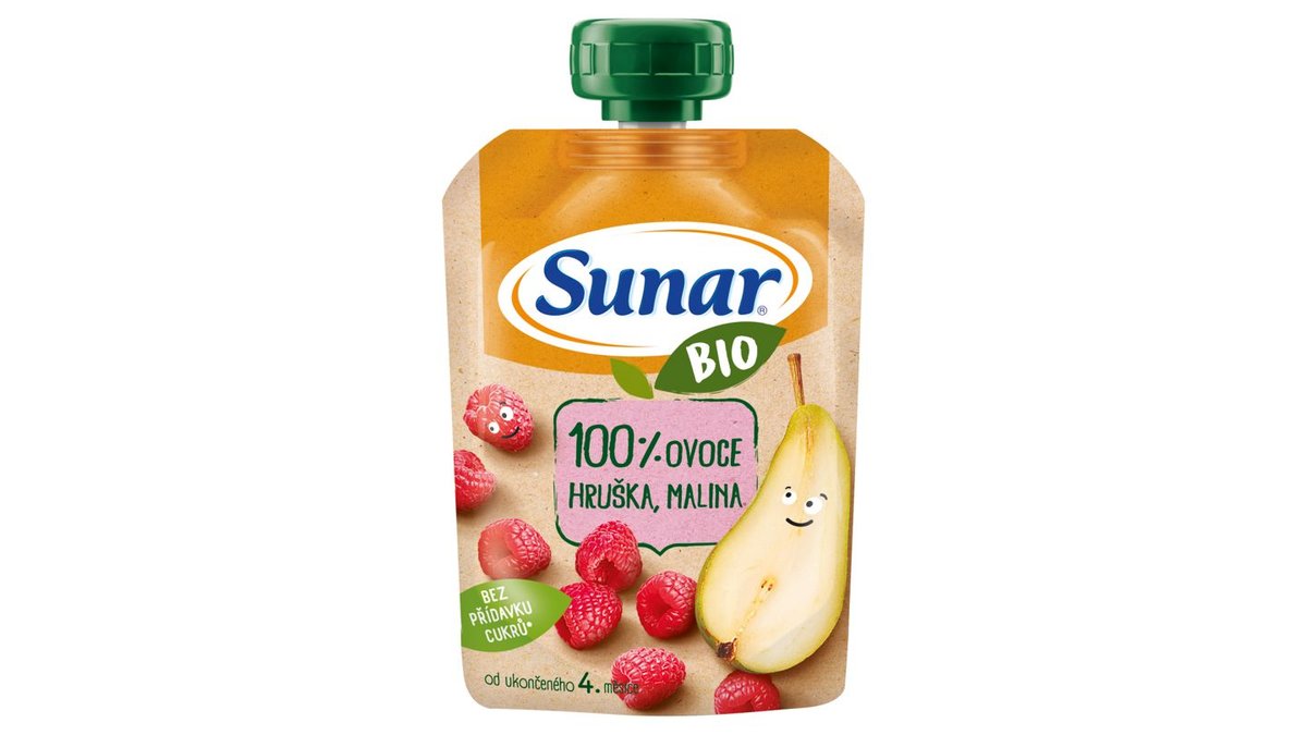Sunar Bio kapsička hruška, malina 100 g