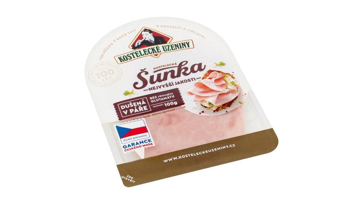 Kostelecké Uzeniny Kostelecká šunka nejvyšší jakosti 100g