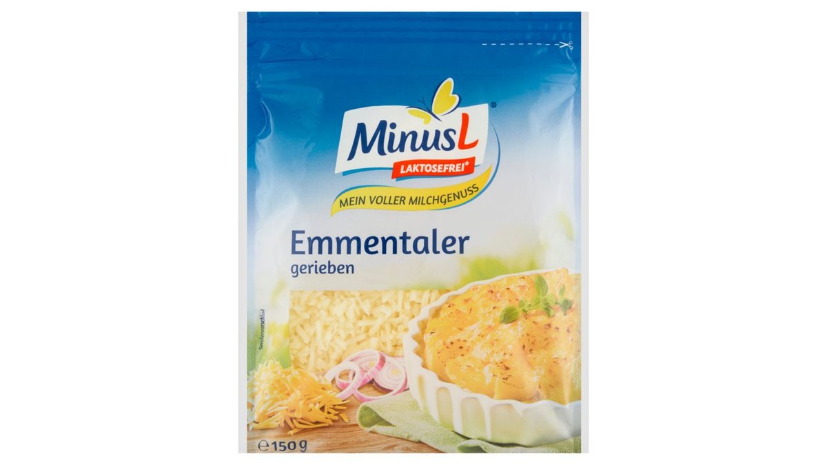 Minus L Bezlaktózový syr emmentaler strúhaný, 150 g