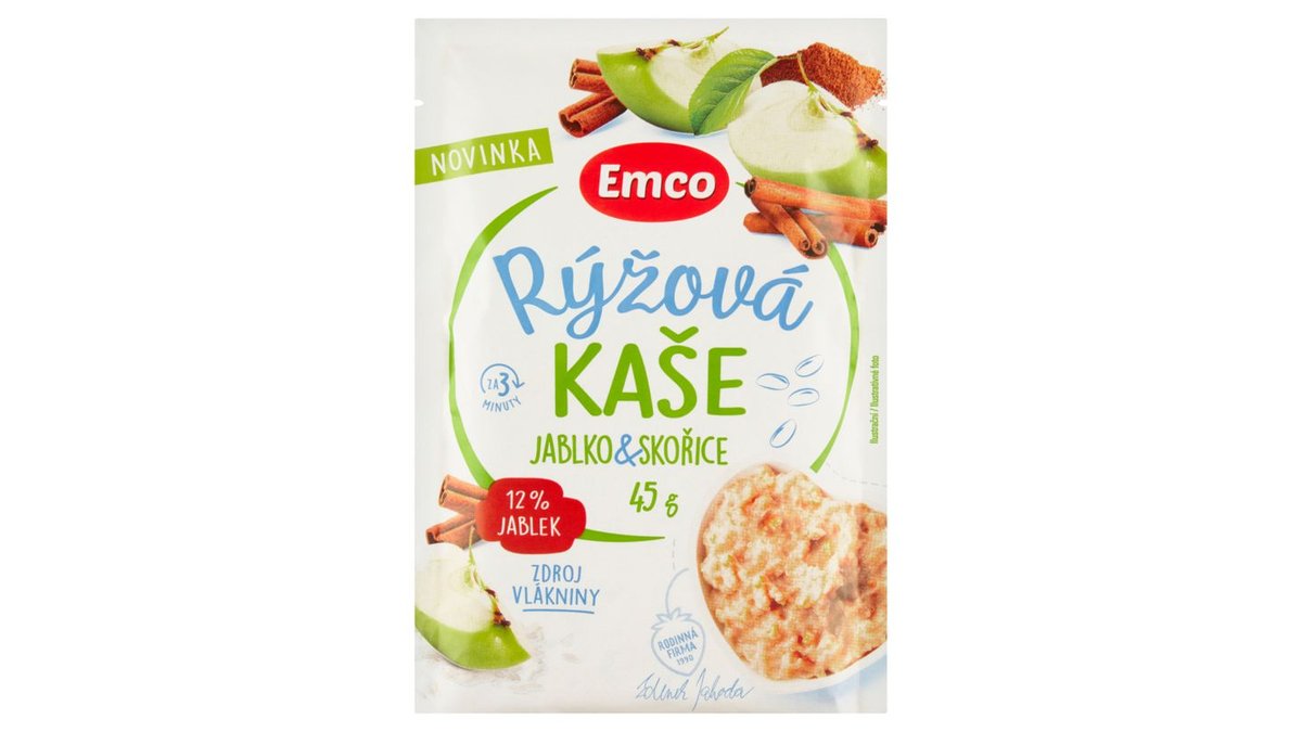 Emco Ryžová kaša jablko & škorica 45 g