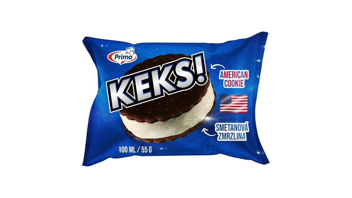 Prima Keks mrazený smotanový krém v kakaovej sušienke 100 ml