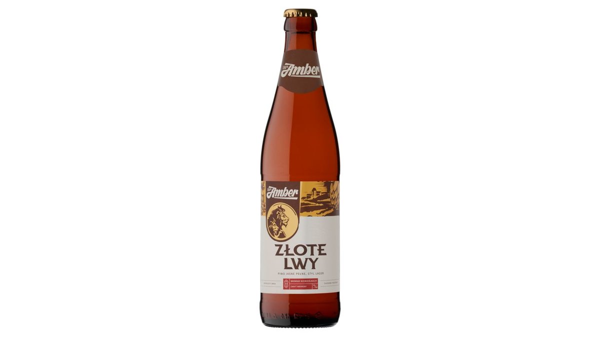 Amber Złote Lwy Piwo jasne pełne 500 ml