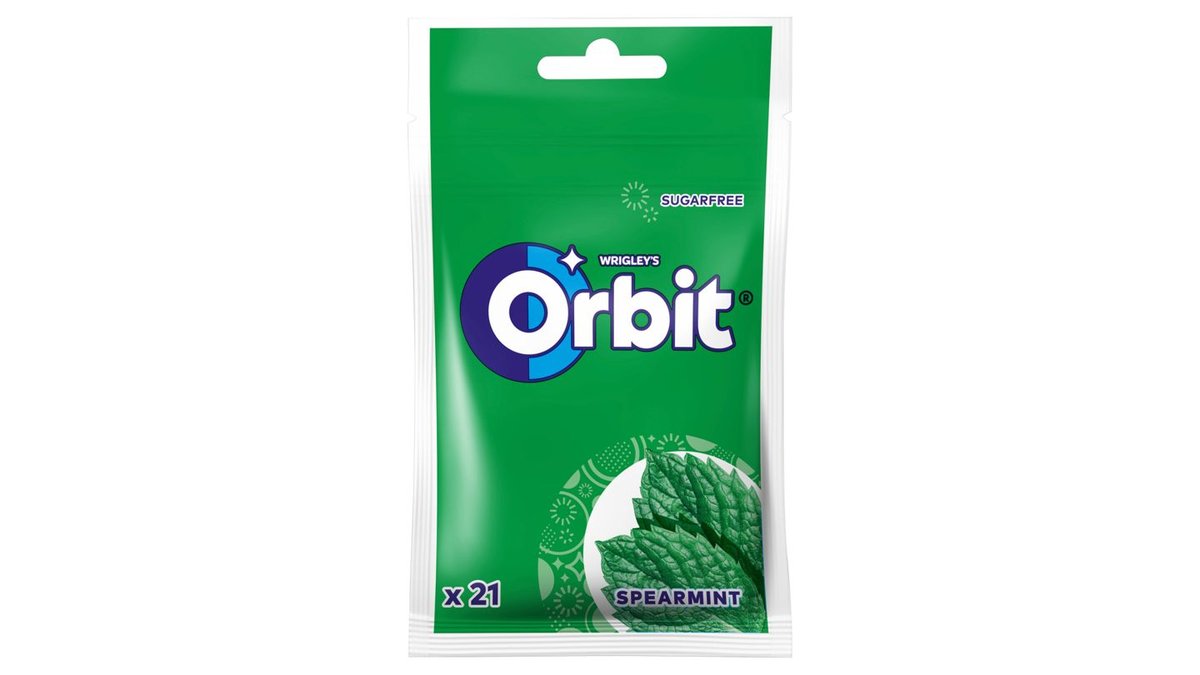 Orbit Spearmint Bezcukrowa guma do żucia 29 g (21 sztuk)