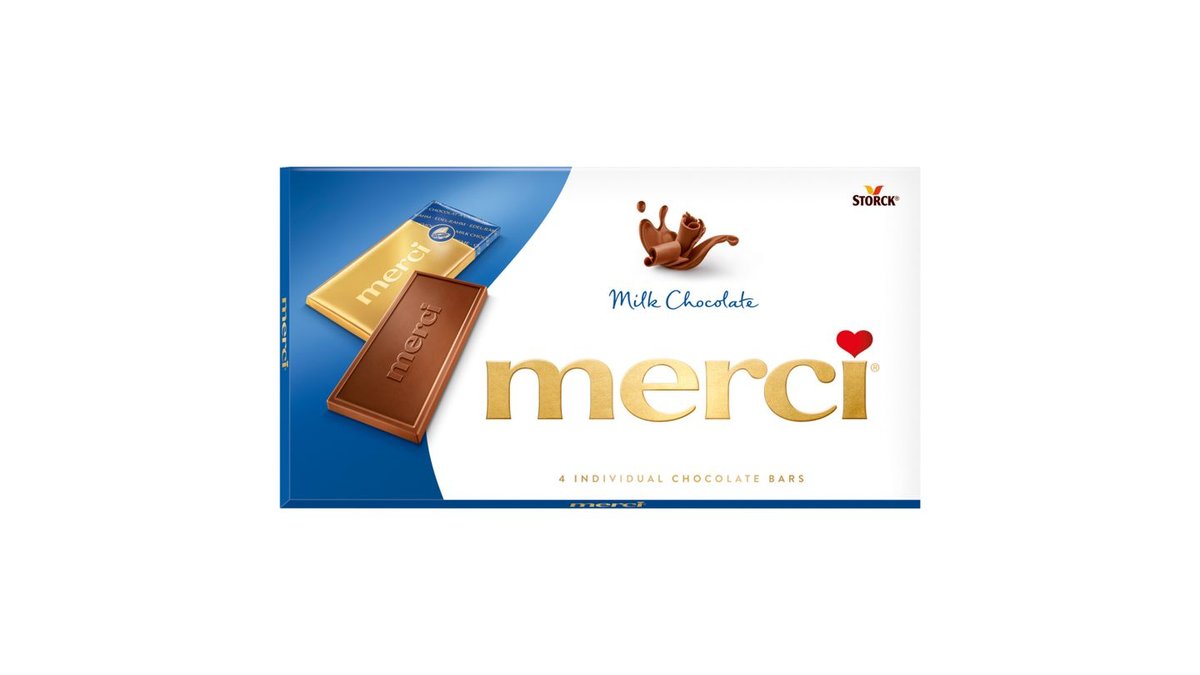 merci Czekolada mleczna 100 g (4 sztuki)