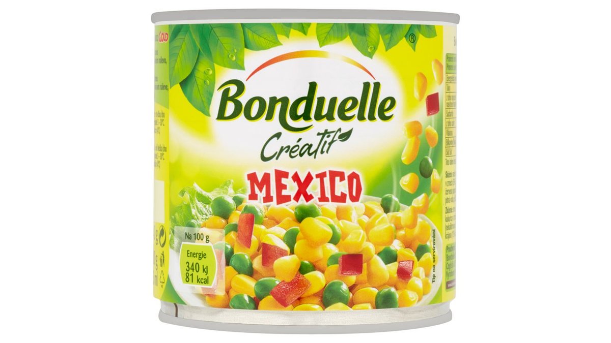 Náhled kategorie Bonduelle Créatif Mexico zeleninová směs vakuovaná v mírně slaném nálevu 340g