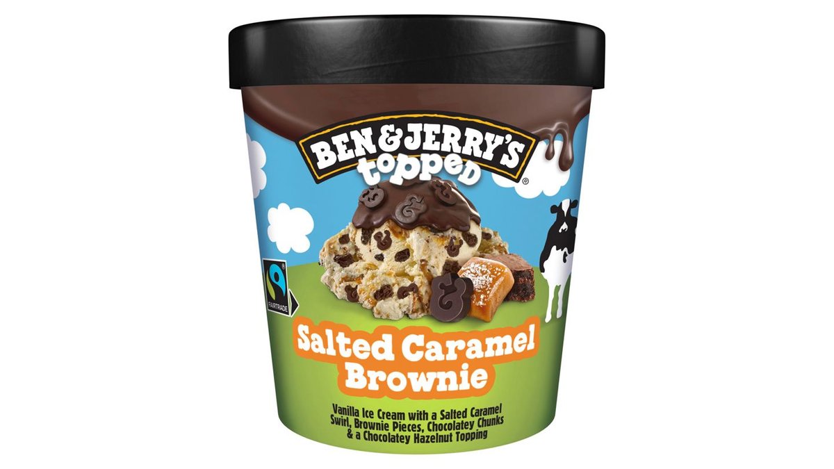 Ben Jerry s Topped Salted Caramel Brownie Becher 8 x 437 ml