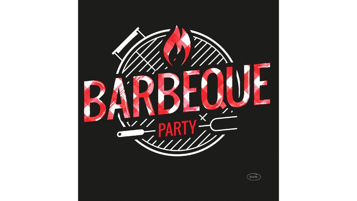 Tissue serviet 33 x 33 cm BBQ Party 3-lags, 240 Stk/kart (12 x 20 Stk) 240 stk.
