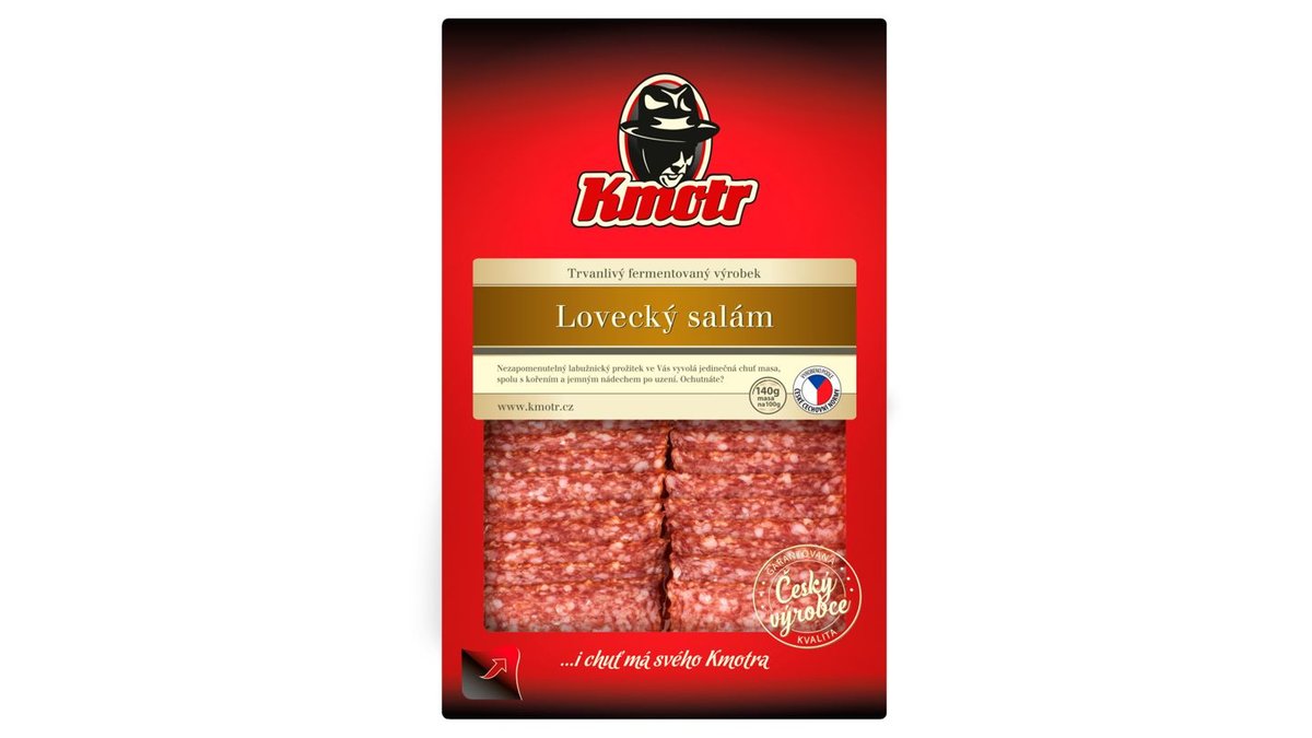Kmotr Lovecký salám krájaný 75 g