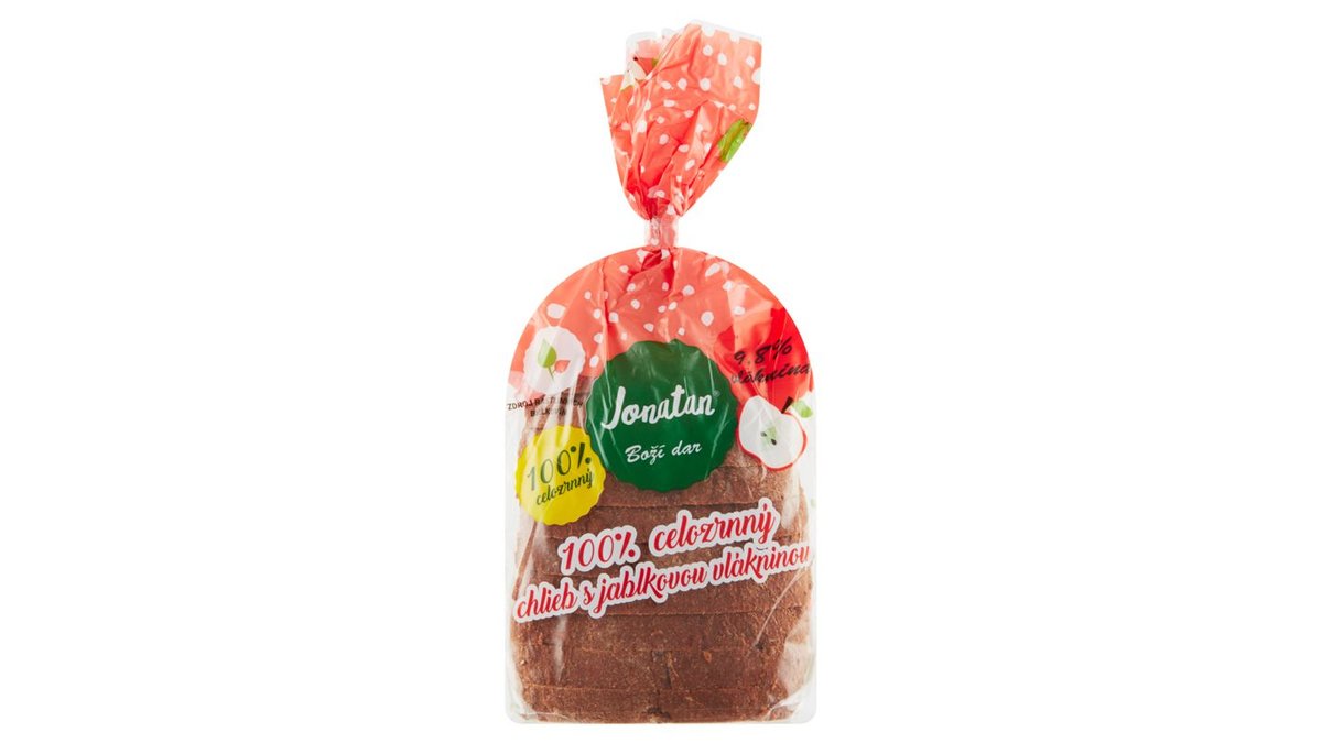 Jonatan Boží dar 100% celozrnný chlieb s jablkovou vlákninou 450 g
