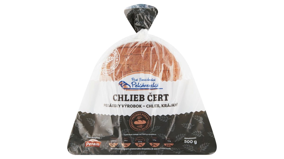 Prvá Bratislavská Pekárenská Chlieb čert 500 g