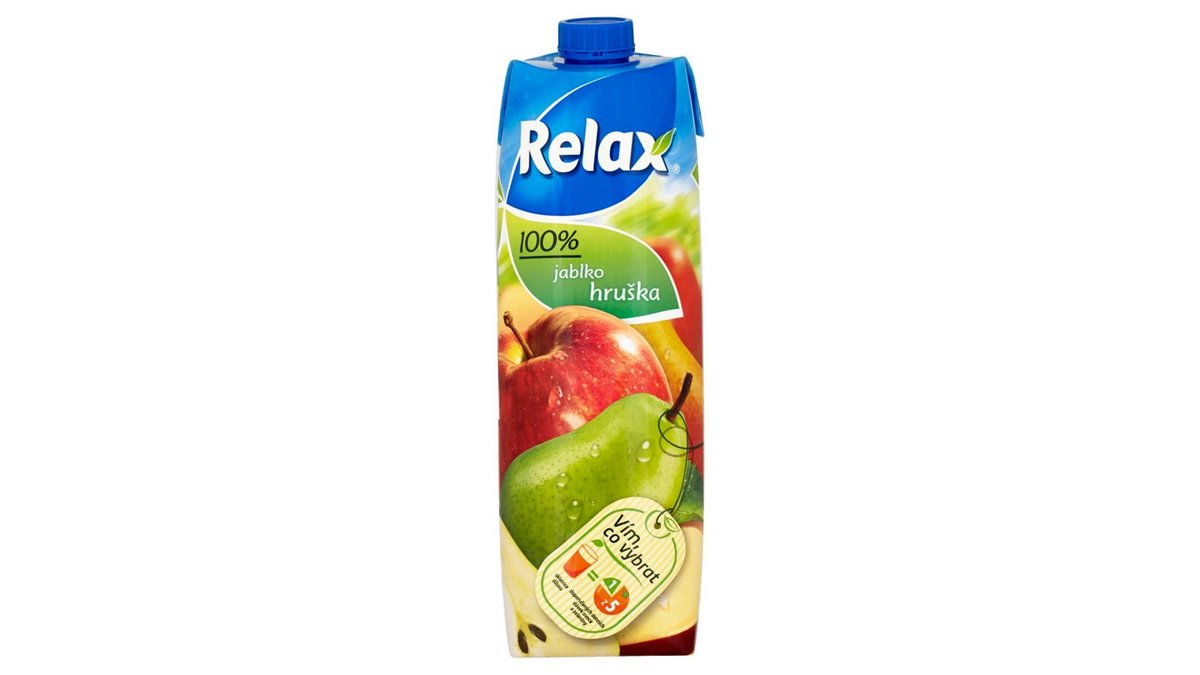 Relax 100% jablko hruška 1 l