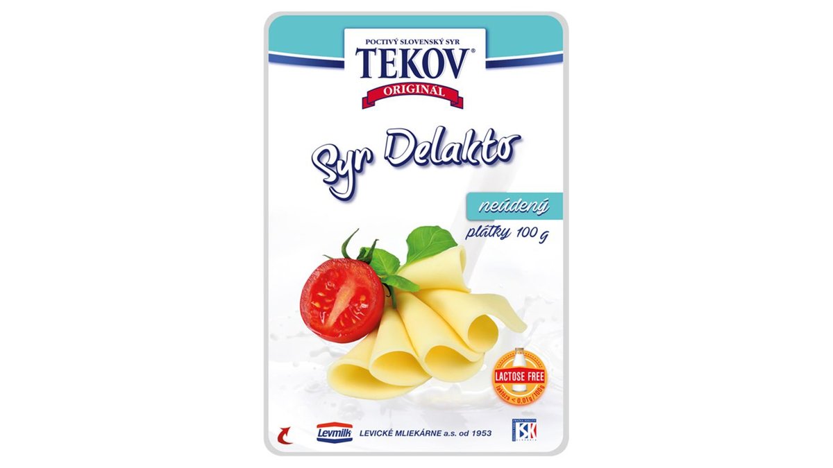 Tekovský Syr Delakto plátky neúdený 100 g
