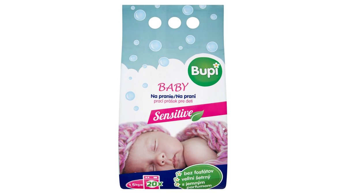 Bupi Baby Sensitive prací prášok pre deti 20 praní 1,5 kg