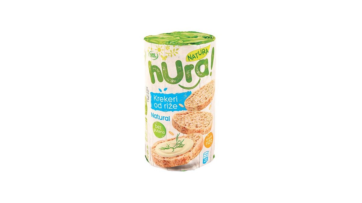 Krekeri Rižini Slani 100g Hura Natura