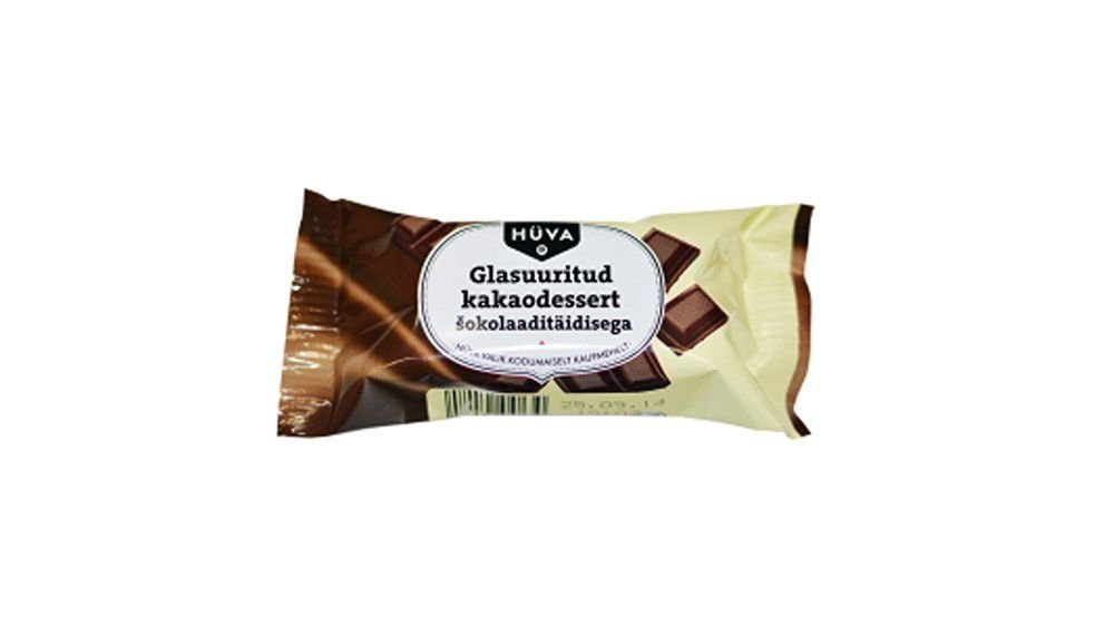 Hüva glasuuritud kohupiimadessert 38g šokolaadi täidisega